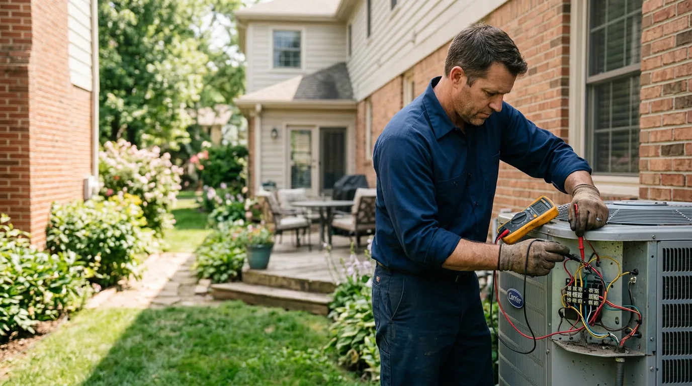 HVAC technician working near Milan, IN